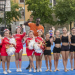 Linton Johnson e le ragazze del Twirling Cernusco