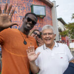 Linton Johnson ed il Sindaco di Vimodrone Dario Veneroni