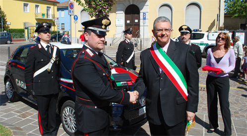 VIMODRONE - Consegna nuova auto carabinieri