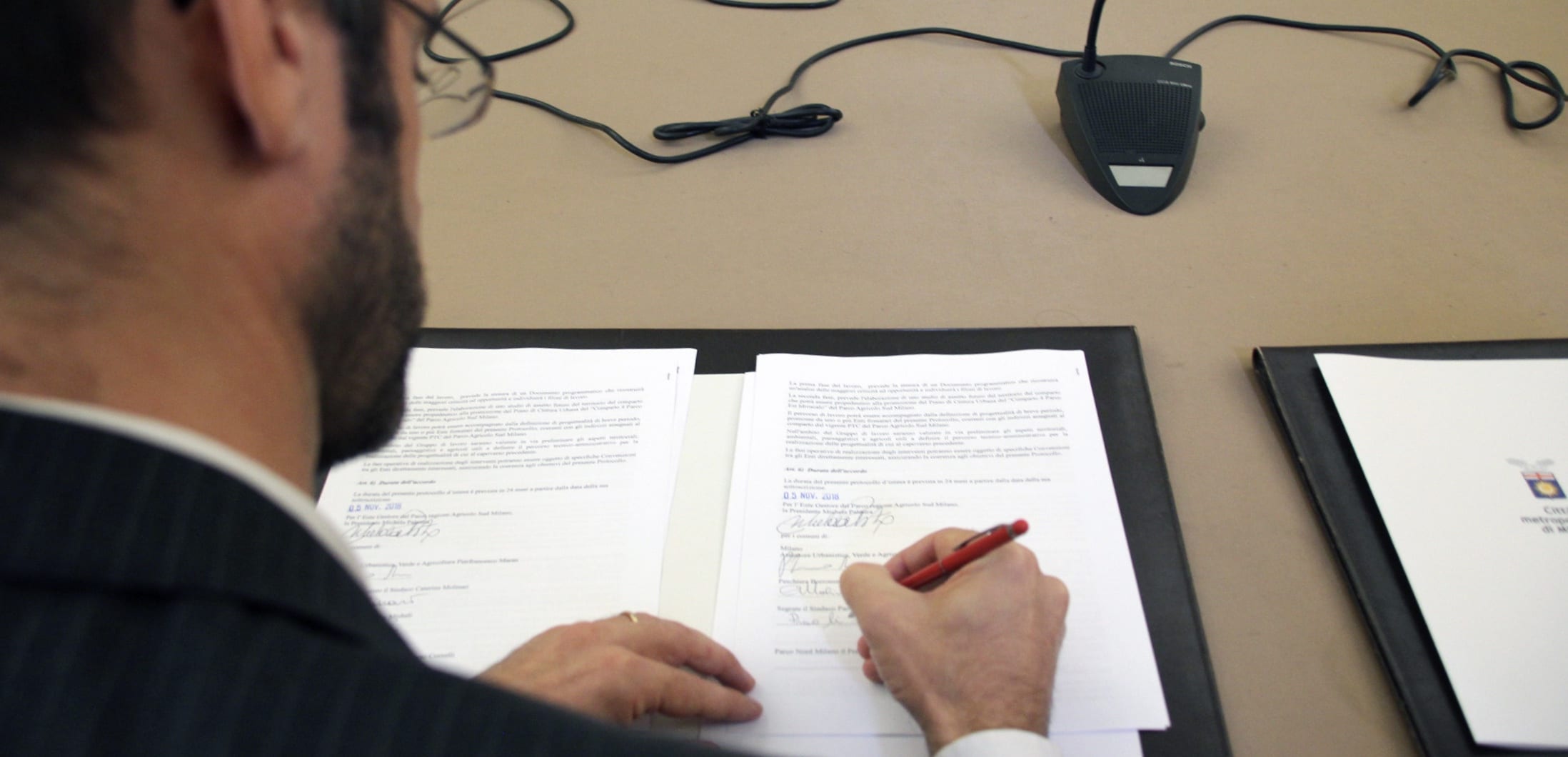 Micheli firma segrate Forlanini parco