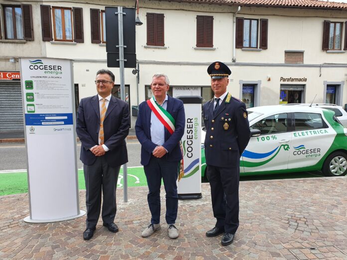 GORGONZOLA - INAUGURAZIONE COLONNINA ELETTRICA COGESER ENERGIA