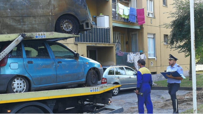 auto abbandonate rimosse cassano