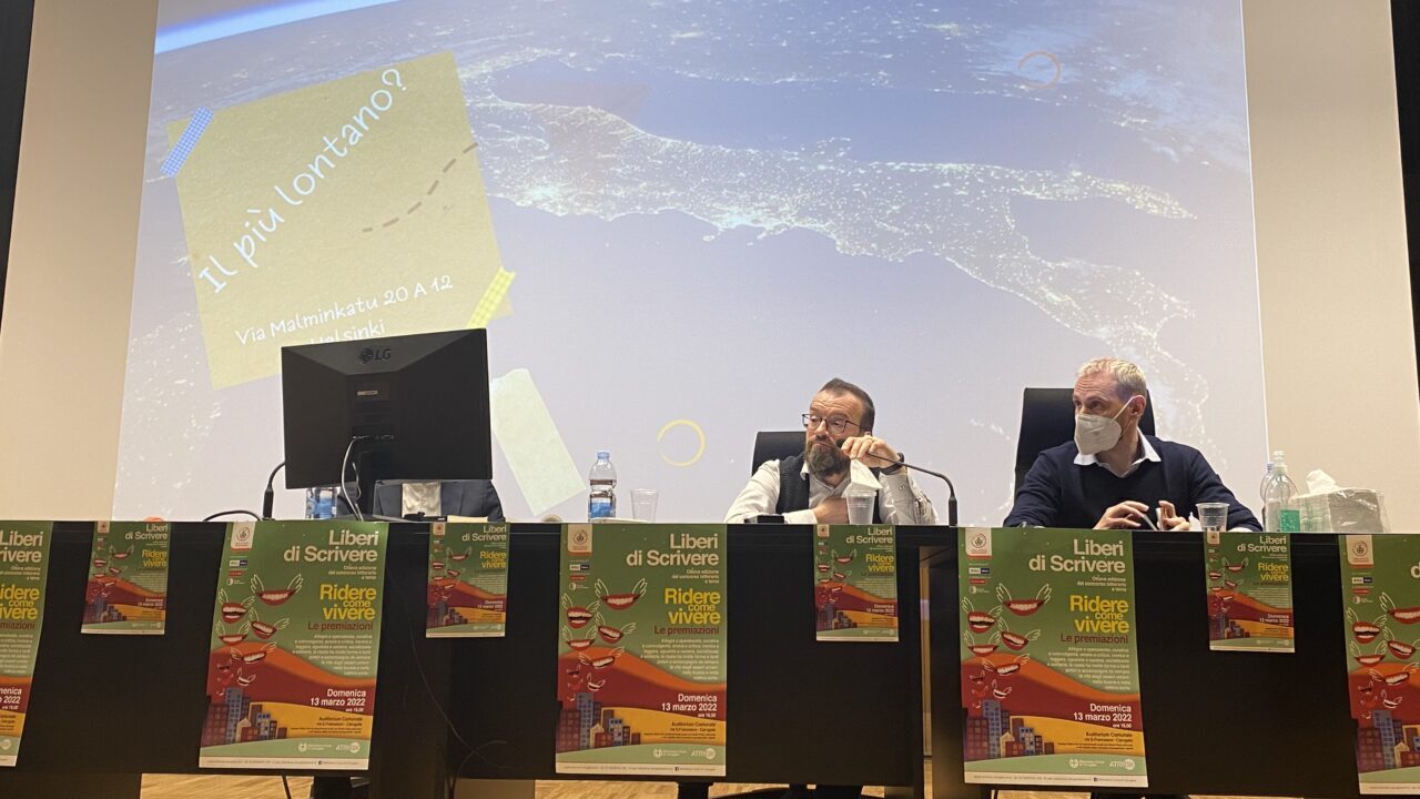 Corrado Alberti, Direttore della Biblioteca di Carugate e Federico Baccomo, scrittore e presidente della giuria